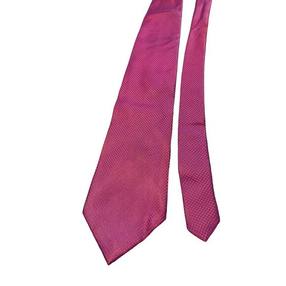 Eduardo Luigi Mens Silk Tie Red Blue Checkered Pattern Made in Italy Necktie - Picture 1 of 5